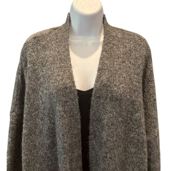 Old Navy Boucle Knit Cardigan “Slow Motion of Charcoal” Open Front Womens XL - Picture 3 of 7